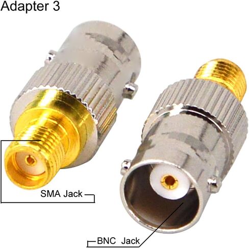 onelinkmore SMA to BNC Adapter Kits for SDR, Handheld Radios, Scanner, Walkie Talkie, Coaxial Adapter, 4 Pieces in Kuwait