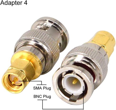 onelinkmore SMA to BNC Adapter Kits for SDR, Handheld Radios, Scanner, Walkie Talkie, Coaxial Adapter, 4 Pieces in Kuwait