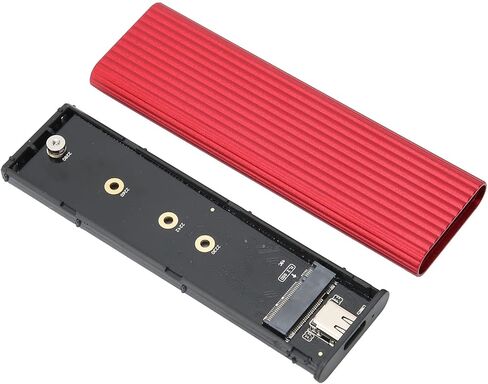 حاوية SSD، حاوية M.2 SATA B+M/B مفتاح SSD USB 3.1 نوع C 5 جيجابت في الثانية محول حاوية الحالة الصلبة الخارجية لـ 2280/2260/2242/2230 M.2 NGFF SSD، حاوية محرك الأقراص الصلبة NVME لنظام Win XP/7/ 8 in Kuwait