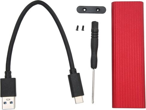 حاوية SSD، حاوية M.2 SATA B+M/B مفتاح SSD USB 3.1 نوع C 5 جيجابت في الثانية محول حاوية الحالة الصلبة الخارجية لـ 2280/2260/2242/2230 M.2 NGFF SSD، حاوية محرك الأقراص الصلبة NVME لنظام Win XP/7/ 8 in Kuwait