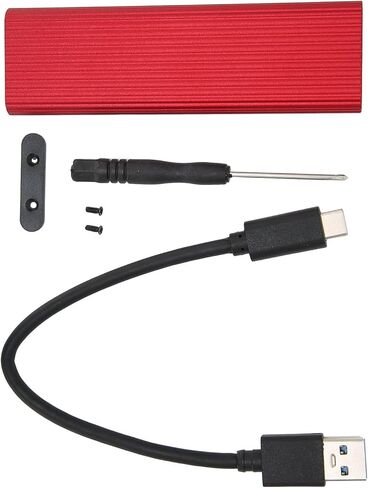 حاوية SSD، حاوية M.2 SATA B+M/B مفتاح SSD USB 3.1 نوع C 5 جيجابت في الثانية محول حاوية الحالة الصلبة الخارجية لـ 2280/2260/2242/2230 M.2 NGFF SSD، حاوية محرك الأقراص الصلبة NVME لنظام Win XP/7/ 8 in Kuwait