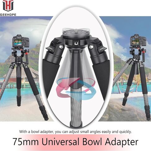 GEEHOPE B560C حامل ثلاثي من ألياف الكربون 40 مم أنبوب الارتفاع 63 بوصة المهنية مشاهدة الطيور ترايبود عالي التحمل 30 كجم/66 رطل وعاء حمل ثلاثي ثلاثي القوائم لمشاهدة الطيور كاميرا التصوير in Kuwait