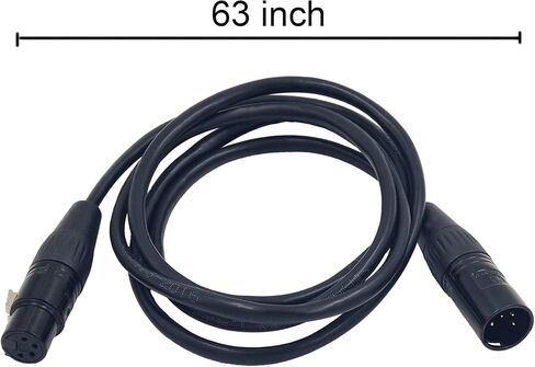 LSYRIA XLR 4-pin ذكر إلى أنثى 4Pin XLR تمديد كابل الطاقة لكاميرا DSLR Practilite 602، شاشة، 63 بوصة in Kuwait