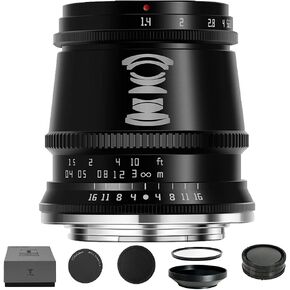 TTArtisan 17mm F1.4 APS-C Large Aperture Wide Angle Humanistic Manual Focus Prime Lens for Canon EOS M Mount Camera M2 M3 M5 M6 M9 M50 M240 M100 in Kuwait