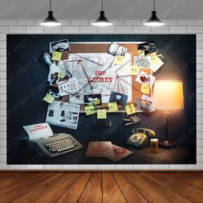 EMDSPR خلفية المحقق، 10x10ft وكيل تجسس موضوع أعلى سرية مكتب الشرطة التحقيق التصوير الفوتوغرافي خلفية الجريمة دليل القتل الغموض حزب الزينة الصورة كشك الدعائم BJFNPR0150 in Kuwait