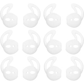 ALXCD Ear Tips Compatible with AirPods Headset MMEF2AM/A, 6 Pairs Anti-Slip Silicone Ear Tips Earbud Cover, Compatible with AirPods 1 Air Pod 2 Sport, 6 Pairs, White in Kuwait
