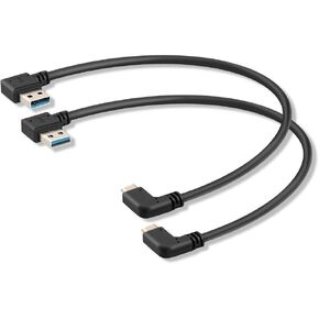 Oxsubor USB C 90 درجة تمديد كابل الزاوية اليمنى USB 3.0 نوع c كابل الزاوية اليسرى واليمنى ذكر (25 سم، 9.8 بوصة) (عبوتان) in Kuwait