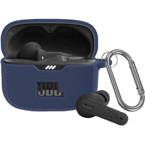 Miimall متوافق مع غطاء حافظة JBL Tune 230NC TWS، [سلسلة مفاتيح مضادة للفقد] حافظة جلدية ناعمة مقاومة للخدش من السيليكون لملحقات حافظة JBL Tune 230NC مع حلقة تسلق (أبيض) in Saudi Arabia