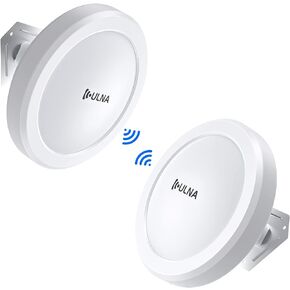 ULNA Wireless Bridge Gigabit, 1Gbps Point to Point WiFi Bridge Outdoor Kit with 16dBi High-gain Antenna,5.8G Long Range CPE Up to 5KM, Plug and Play, 27dbm, 24V POE Power, Ip65 Waterproof in Kuwait