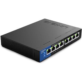 Linksys LGS124P 24 Port Gigabit Unmanaged Network PoE Switch with 12 PoE+ Ports @ 120W for Business, Office, IP Surveillance - Ethernet Switch Hub with Metal Housing in Kuwait