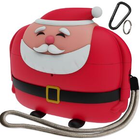 حافظة OCING Christmas Santa Claus Airpods Pro الجيل الثاني، متوافقة مع AirPods Pro 2nd/1st (2022/2019)، تدعم الشحن اللاسلكي. in Kuwait