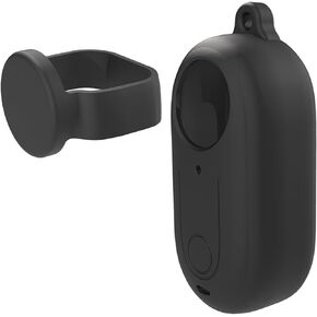 حافظة واقية من السيليكون مع غطاء عدسة لكاميرا Insta360 GO 3، غطاء حماية شامل وملحقات مقاومة للخدش لـ Insta360 GO3، أسود