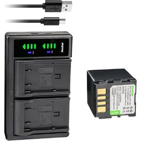 Kastar 2-Pack Battery and LTD2 USB Charger Replacement for JVC GR-D370AC GR-D370AH GR-D370E GR-D370EK GR-D370EX GR-D370EY GR-D370EZ GR-D370U GR-D370UC GR-D370US GR-D371 GR-D371U GR-D371US GR-D372 in Saudi Arabia