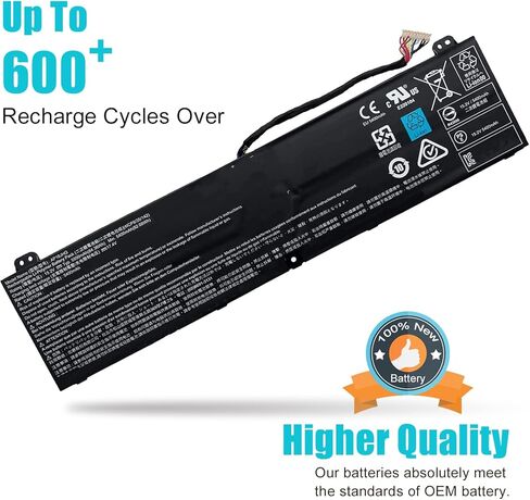 بطارية كمبيوتر محمول TsuLin AP18JHQ متوافقة مع Acer ConceptD 7 CN715-71 Predator Triton 500 PT515-51 PT515-52 Series Notebook KT.00408.001 4ICP8/35/142 15.2V 84.36Wh 5550mAh 4-Cell in Kuwait