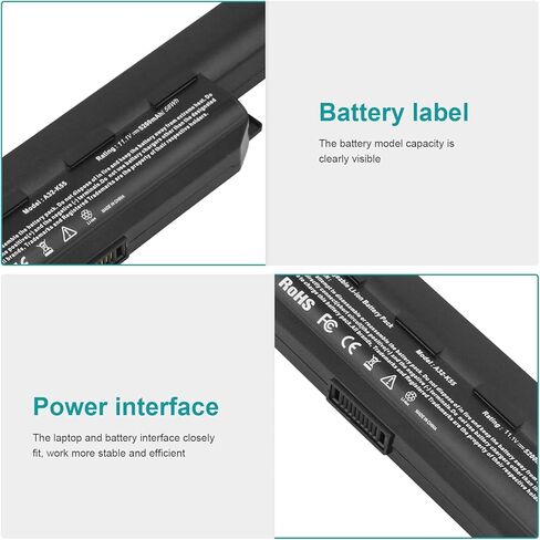 A32-K55 A33-K55 A41-K55 Laptop Battery for Asus Q500 Q500A R400 R500 R503U R503A R503C R500V R700 K55 K55A K55N K55VM K45VS K45VJ K55DR K55VS K55VD K75VM K75VD K75DE X55 X55C X55U X75 X75VD in Saudi Arabia