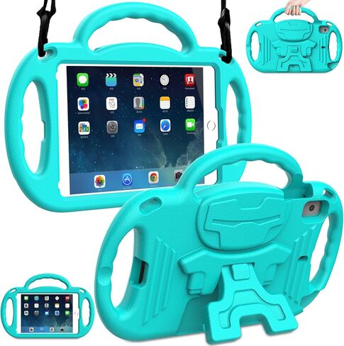 حافظة LTROP للأطفال لجهاز iPad Mini 5/4/3/2/1، حافظة iPad Mini 7.9 بوصة مع حزام كتف، حافظة بمسند ضد الصدمات لجهاز iPad Mini 5th/4th/3rd/2nd/1st Generation للأطفال الصغار الأولاد والبنات، أزرق in Saudi Arabia