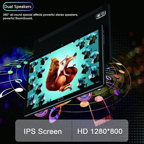 10 Inch Tablet Android 11 Tablets, 2 in 1 Tablet PC with 4+64/128GB Storage Octa-Core, Dual Sim Card Slots Tablet with Keyboard, 13MP Camera, 6000mAh Battery, GPS, Bluetooth, WiFi, Case Included in Saudi Arabia