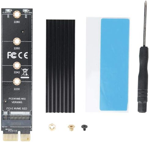 Wendry Hard Disk Riser Card,PCI-E to M.2 Hard Drive Disk NVME Adapter Extension Riser Card Converter with Cooling Fin in Saudi Arabia