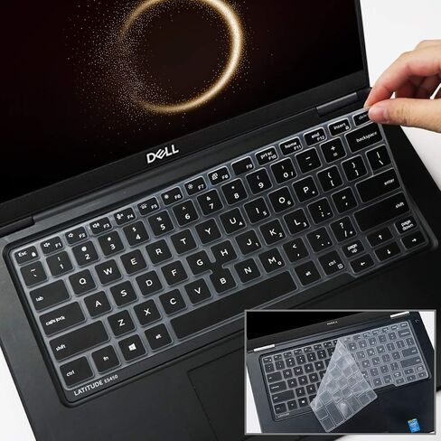 2 Pack Keyboard Cover for Dell Latitude 5400 5401 5410 5411 7400 14 Inch with Pointing Laptop |Dell Latitude 14 Series US Layout Keyboard Protective Cover Skin (Pink+Clear) in Saudi Arabia