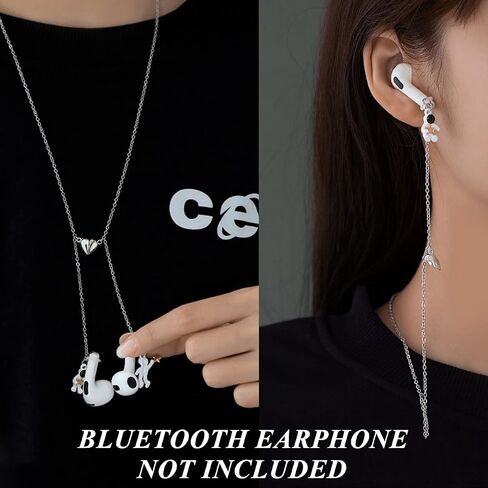 ZOSTLAND Compatible with 1 Pair Creative Earphone Anti Lost Earring Clip Earclip Strap Wireless Earhook Earbud Ear Bud Holder Connector for Airpods 1/2/Pro/3 Beats Fit Pro Sony(Star Silver) in Saudi Arabia