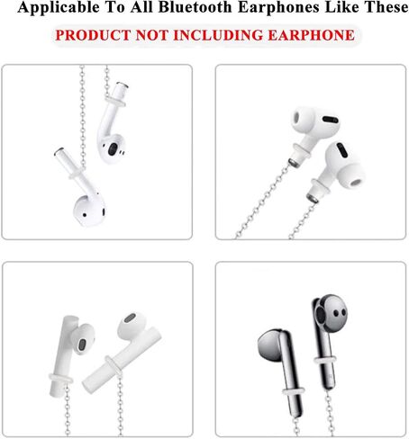 ZOSTLAND Compatible with 1 Pair Creative Earphone Anti Lost Earring Clip Earclip Strap Wireless Earhook Earbud Ear Bud Holder Connector for Airpods 1/2/Pro/3 Beats Fit Pro Sony(Star Silver) in Saudi Arabia