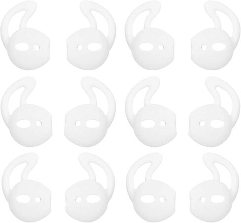 ALXCD Ear Tips Compatible with AirPods Headset MMEF2AM/A, 6 Pairs Anti-Slip Silicone Ear Tips Earbud Cover, Compatible with AirPods 1 Air Pod 2 Sport, 6 Pairs, White in Kuwait