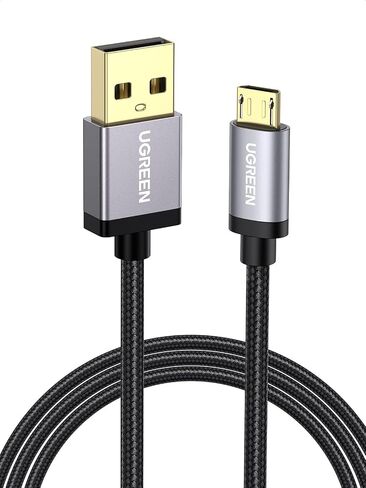 UGREEN Micro USB Cable, 6FT High Speed Fast Charging USB Cable, Nylon Braided Durable Android Phone Charger Cord, Compatible with Samsung Galaxy S7 S6 Note LG V10 Tablet PS4 MP3 in Kuwait
