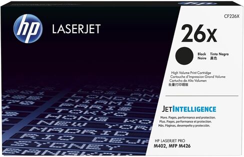 HP 26X Black High-yield Toner Cartridge | Works with HP LaserJet Pro M402 Series, HP LaserJet Pro MFP M426 Series | CF226X in Saudi Arabia