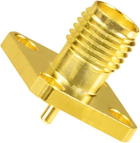 Superbat SMA Connectors SMA Female 4 Holes Panel Chassis Mount Flange Solder Cup Connector SMA Bulkhead Connector 5-Pack in Kuwait