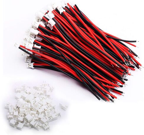 DEVMO 50 Sets Mini Micro JST 2.0 PH 2-Pin Connector Plug with Wires Cables 120MM in Kuwait