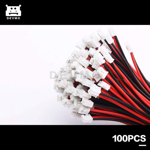 DEVMO 50 Sets Mini Micro JST 2.0 PH 2-Pin Connector Plug with Wires Cables 120MM in Kuwait