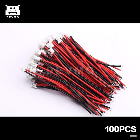 DEVMO 50 Sets Mini Micro JST 2.0 PH 2-Pin Connector Plug with Wires Cables 120MM in Kuwait