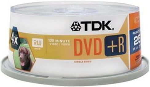 TDK قرص دي في دي + ار 4.7 جيجابايت من 25 قطعة in Saudi Arabia