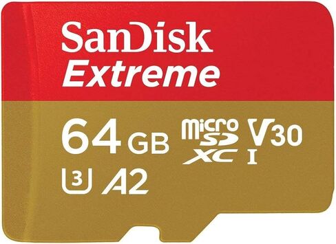 بطاقة ذاكرة مايكرو اس دي اكس سي اكستريم بسعة 64GB من سانديسك تعمل مع موتورولا موتو جي 2022، موتو جي ستايلس 5G 2022، موتو G52 (SDSQXA2-064G-GN6MN) حزمة مع قارئ بطاقة ايفري ثينج بت سترومبولي MicroSD in Saudi Arabia