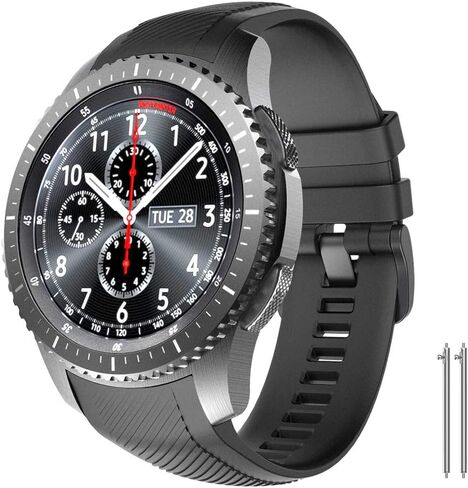 NotoCity لـ Gear S3 Frontier Band No Gaps، سوار بديل من السيليكون لساعة Samsung Gear S3 Frontier/Gear S3 Classic/Galaxy Watch 46 مم (أبيض) in Kuwait