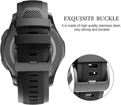 NotoCity لـ Gear S3 Frontier Band No Gaps، سوار بديل من السيليكون لساعة Samsung Gear S3 Frontier/Gear S3 Classic/Galaxy Watch 46 مم (أبيض) in Kuwait
