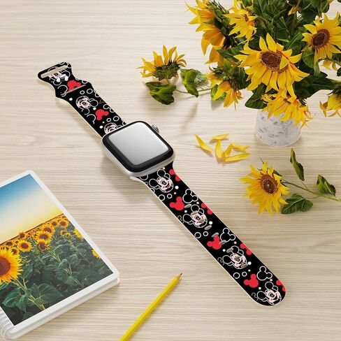 حزام لطيف متوافق مع سوار ساعة أبل 38 مم 40 مم 41 مم 42 مم 44 مم 45 مم 49 مم للرجال والنساء، أساور معصم رياضية من السيليكون الناعم قابلة للاستبدال لسلسلة iWatch Ultra 9 8 7 6 5 4 3 2 1 SE in Kuwait