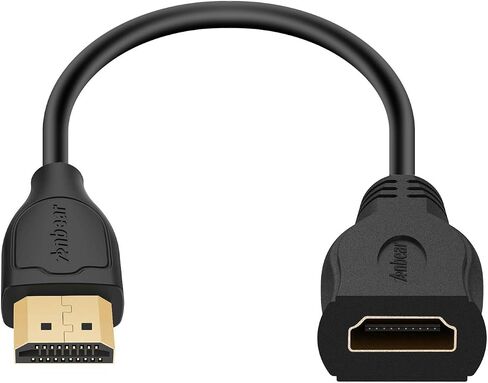 4K HDMI Extension Cable 1FT (2 Pack), High Speed 4K@60HZ HDMI Extender (Male to Female) Compatible for Xbox One S 360, PS5, PS4, Roku TV Stick, Blu Ray Player in Kuwait