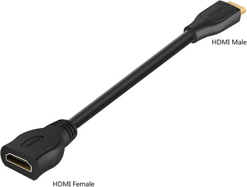 4K HDMI Extension Cable 1FT (2 Pack), High Speed 4K@60HZ HDMI Extender (Male to Female) Compatible for Xbox One S 360, PS5, PS4, Roku TV Stick, Blu Ray Player in Kuwait