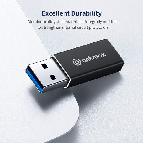 انك ماكس محول USB C الى USB A UA312C USB C الى USB A، محول USB C 3.1 يدعم مزامنة البيانات عالية السرعة والشحن السريع - متوافق مع اجهزة اللابتوب والكمبيوتر والشواحن والباور بانك وغيرها من الاجهزة in Kuwait