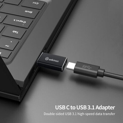 انك ماكس محول USB C الى USB A UA312C USB C الى USB A، محول USB C 3.1 يدعم مزامنة البيانات عالية السرعة والشحن السريع - متوافق مع اجهزة اللابتوب والكمبيوتر والشواحن والباور بانك وغيرها من الاجهزة in Kuwait