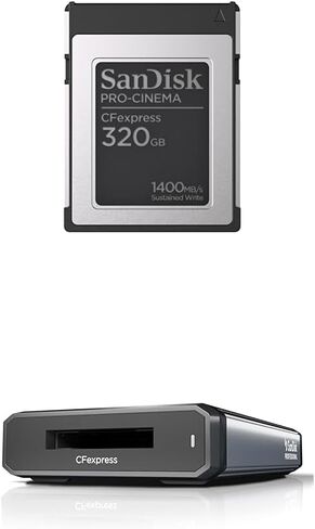 SanDisk 640GB PRO-Cinema CFexpress Type B - Up to 1700MB/s Read Speeds, 8K Video Capture, CFexpress Type B Card - SDCFEC-640G-GN4NN in Kuwait