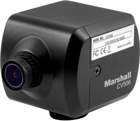 Marshall Electronics CV506 Full HD Miniature Camera with M12 Mount and Interchangeable 3.6mm Lens (72 AOV), 1920x1080p at 60 fps, 3G/HD-SDI & HDMI Output in Kuwait