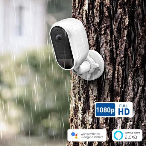 كاميرا مراقبة Swann خالية من الأسلاك بدقة 1080 بكسل عالية الدقة للاستخدام الداخلي والخارجي وقابلة لإعادة الشحن ومقاومة للماء مع رؤية ليلية، ومحادثة ثنائية الاتجاه، والحرارة، واكتشاف الحركة والشخص، وتسجيل سحابي ومحلي مجاني. in Kuwait