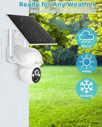 CKK 2pcs 3MP PTZ Camera System, The Wireless Security Cameras Outdoor with Floodlights & Siren, Floodlights & Siren, 2 Way Audio, Color Night Vision, 24/7 Record, Pan Tilt Zoom in Saudi Arabia