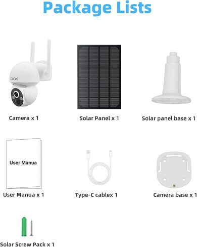 CKK 2pcs 3MP PTZ Camera System, The Wireless Security Cameras Outdoor with Floodlights & Siren, Floodlights & Siren, 2 Way Audio, Color Night Vision, 24/7 Record, Pan Tilt Zoom in Saudi Arabia