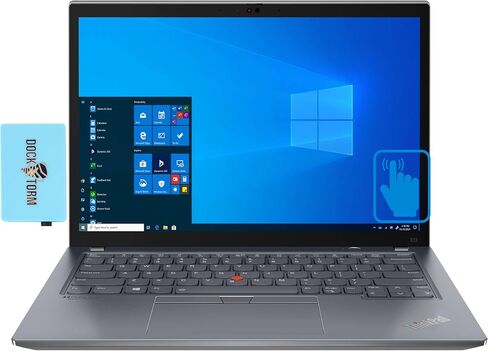 Lenovo ThinkPad X13 Gen 2 Intel Evo Platform Business Laptop 13.3" Touchscreen WUXGA IPS (Intel i5-1135G7, 16GB RAM, 512GB SSD, Backlit KYB, Fingerprint, 2 Thunderbolt 4, Win11P) w/Dockztorm Hub in Saudi Arabia