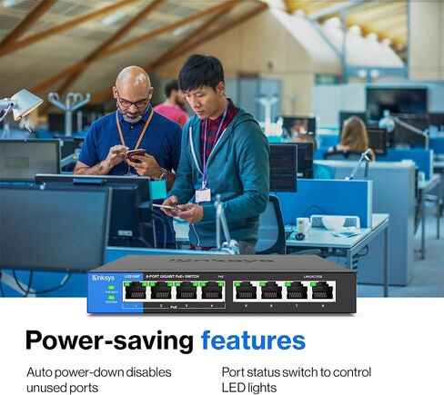 لينكسيس الأعمال LGS108P 8-ميناء سطح المكتب جيجابت بو+التبديل غير المدارة I المعادن الضميمة in Kuwait