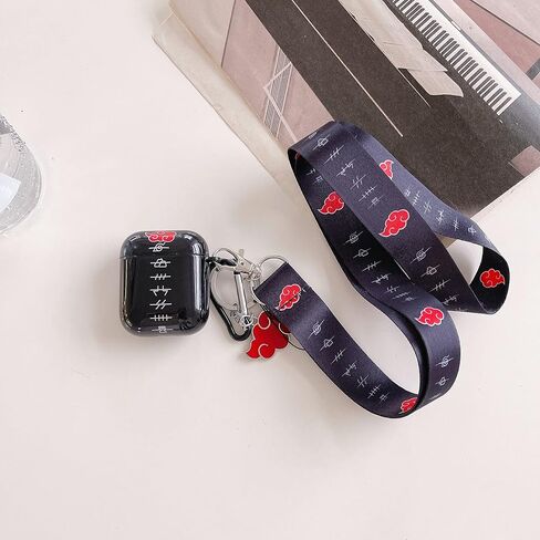 مع غطاء حافظة Airpod بسلسلة مفاتيح باللون الأحمر، جراب Anime Airpod 1/2 شخصي وعملية IMD فريدة من نوعها من مادة TPU الناعمة in Kuwait