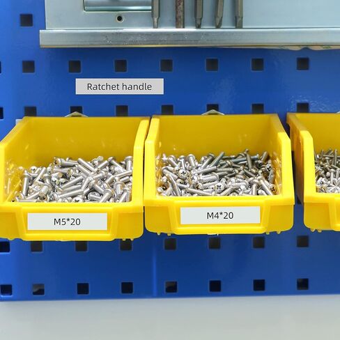 Replace for Dymo Rhino 4200 5200 Label Tape 18483 Industrial Permanent Polyester Labels 1/2" Work with DYMO Labelwriter and Rhino 4200 5200 5000 6000 6500 Label Maker, Black on White, 18 Feet, 6-Pack in Kuwait